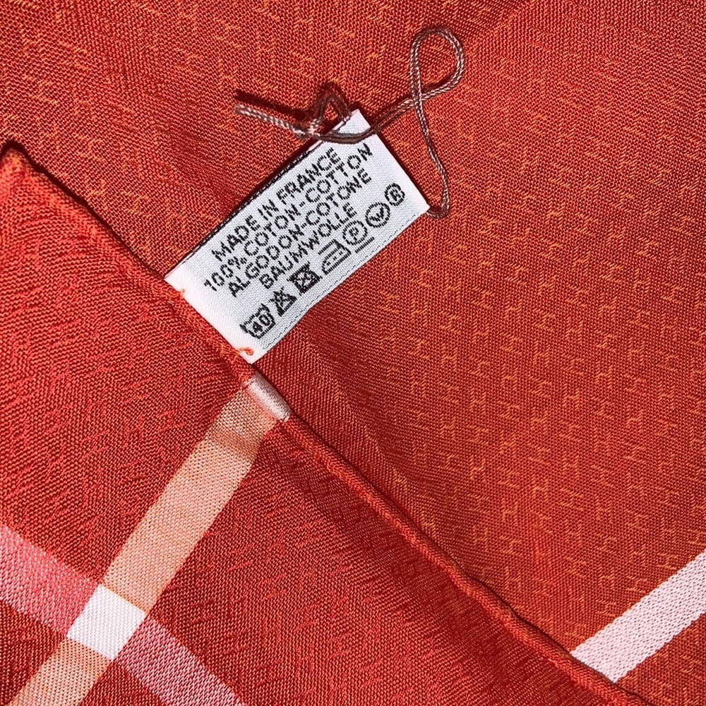 Authentic Hermès Cotton Scarf - Picture 9 of 10
